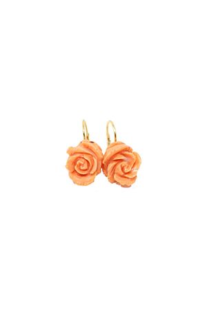 orecchini in oro e corallo a forma di rosa Don Alfonso Gioielli | AL043ROSA